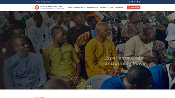 Screenshot of the Jesus Christ The Son Of God For All Souls Ministries website
