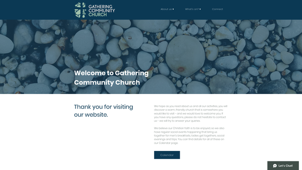 Screenshot of the Gathering Community Church East Anglia website