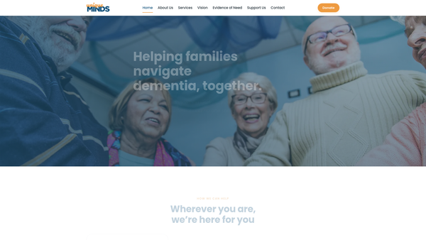 Screenshot of the Lamehlak - Dementia And Mental Health Support website