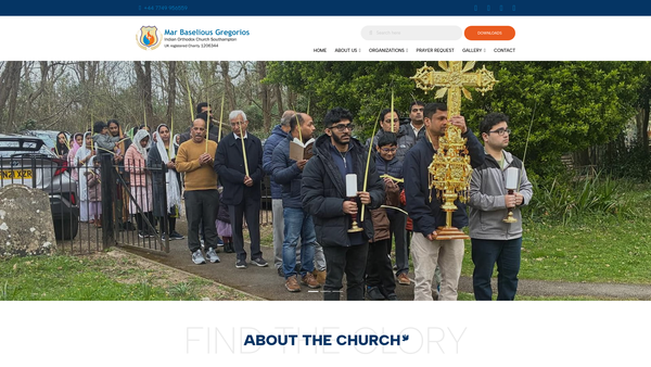Screenshot of the Mar Baselious Gregorios Indian Orthodox Church website