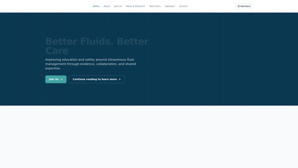 Screenshot of the Turning The Tide website
