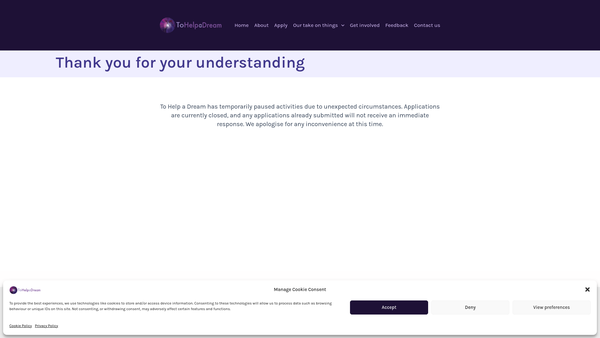 Screenshot of the The Will Nieww Charitable Trust website