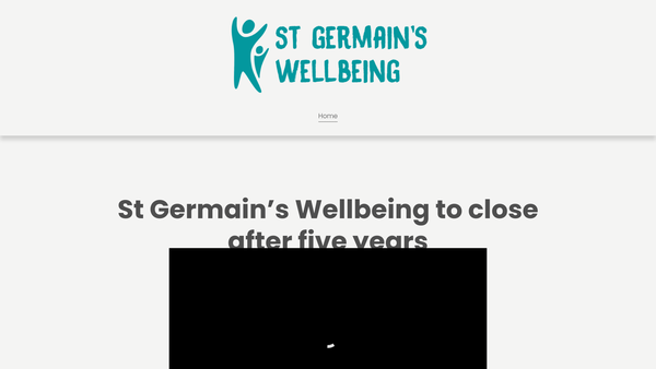 Screenshot of the St Germain's Wellbeing website
