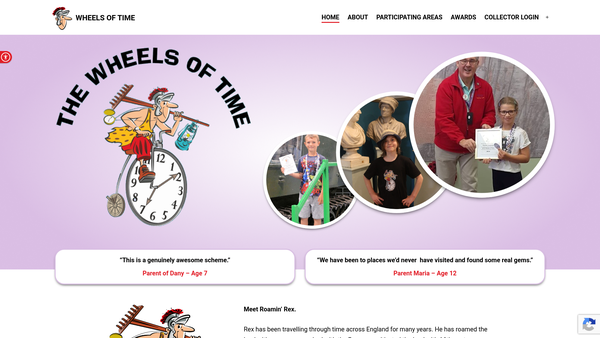 Screenshot of the The Wheels Of Time (Kent) website