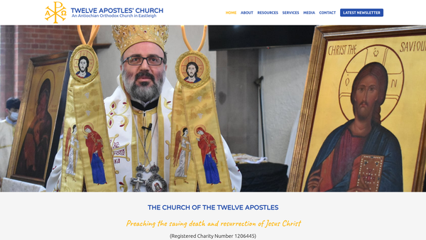 Screenshot of the The Church Of The Twelve Apostles website