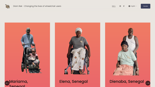 Screenshot of the Diam Rek website