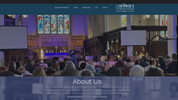Screenshot of the The Parochial Church Council Of The Ecclesiastical Parish Of Newcastle Under Lyme St George website