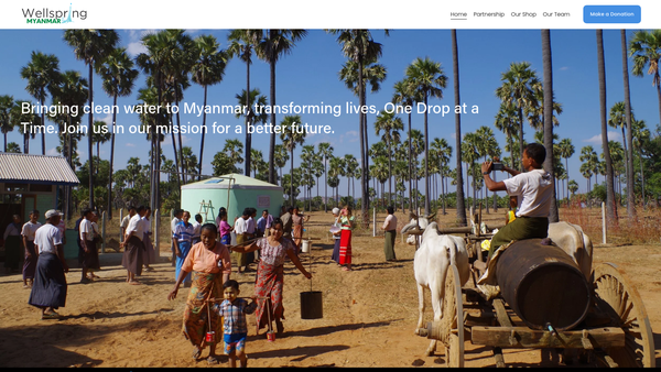Screenshot of the Wellspring Myanmar website