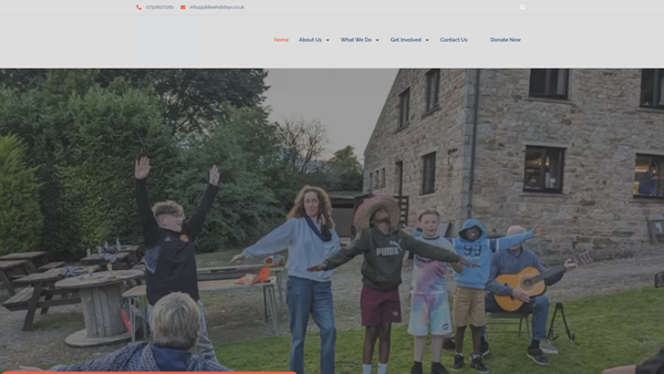 Screenshot of the Jubilee Holidays website