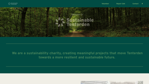 Screenshot of the Sustainable Tenterden website