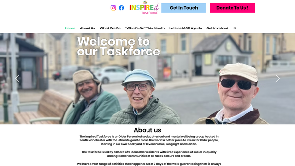 Screenshot of the Inspired Taskforce website