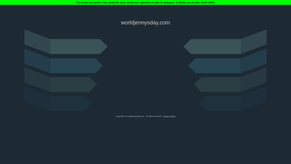 Screenshot of the World Jenny's Day website