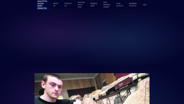 Screenshot of the Swindon Model Railway Club website