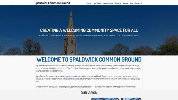Screenshot of the Spaldwick Common Ground website