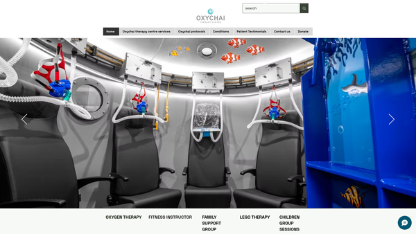 Screenshot of the Oxychai Therapy Centre website