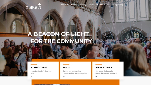 Screenshot of the The Parochial Church Council Of St Leonards Aldrington website