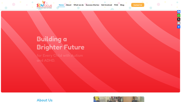 Screenshot of the Senfocus website