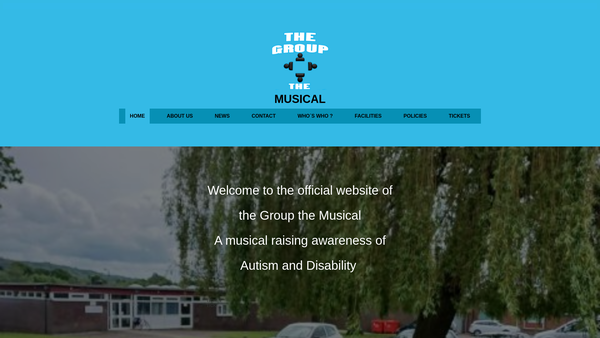 Screenshot of the The Group The Musical website