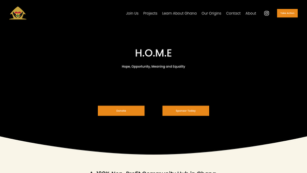 Screenshot of the Home Ghana website