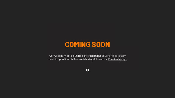 Screenshot of the Equally Abled website