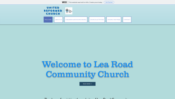 Screenshot of the Lea Road Community Church (Urc) Charity website