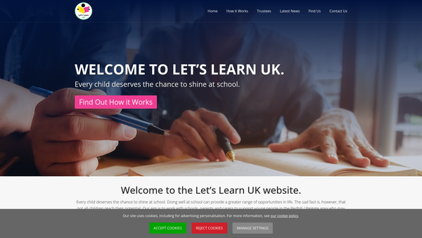 Screenshot of the Let's Learn UK website