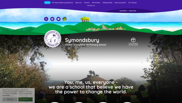 Screenshot of the Friends Of Symondsbury School website