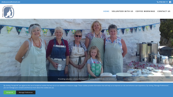Screenshot of the Cleobury Compassionate Communities website