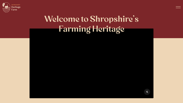 Screenshot of the Acton Scott Heritage Farm website