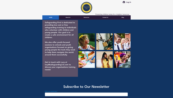Screenshot of the Safeguarding First website