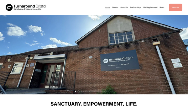 Screenshot of the Turnaround Bristol website