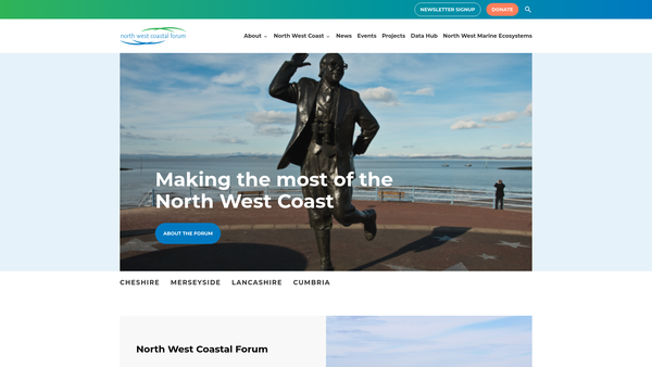 Screenshot of the North West Coastal Forum website