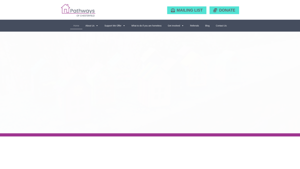 Screenshot of the Pathways Of Chesterfield Limited website