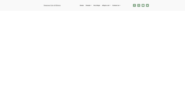 Screenshot of the Swansea Cats And Kittens website