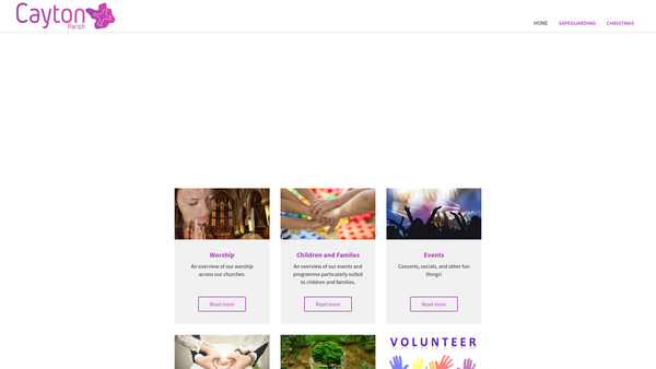 Screenshot of the The Parochial Church Council Of The Ecclesiastical Parish Of Cayton website