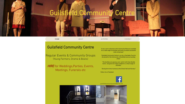 Screenshot of the Guilsfield Community Centre website