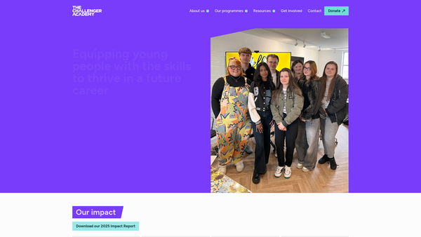 Screenshot of the Challenger Academy Limited website