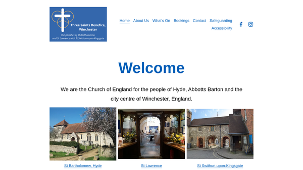 Screenshot of the The Parochial Church Council Of The Ecclesiastical Parish Of Hyde website