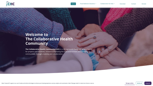 Screenshot of the The Collaborative Health Community Foundation website