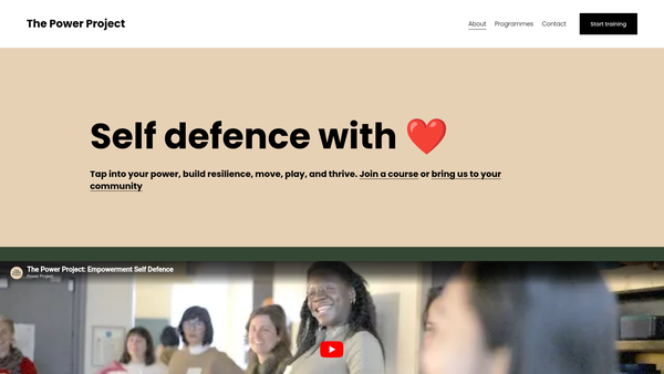 Screenshot of the The Power Project website