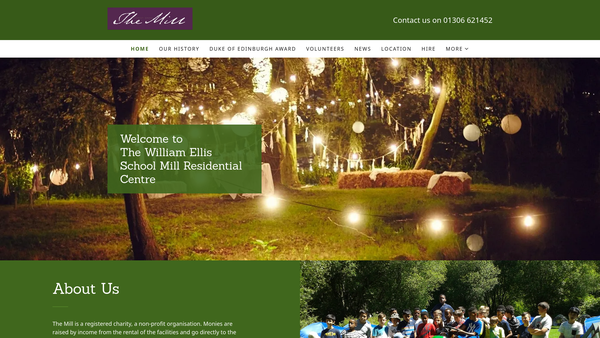 Screenshot of the St Marylebone Camp Of William Ellis School website