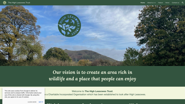 Screenshot of the The High Leasowes Trust website