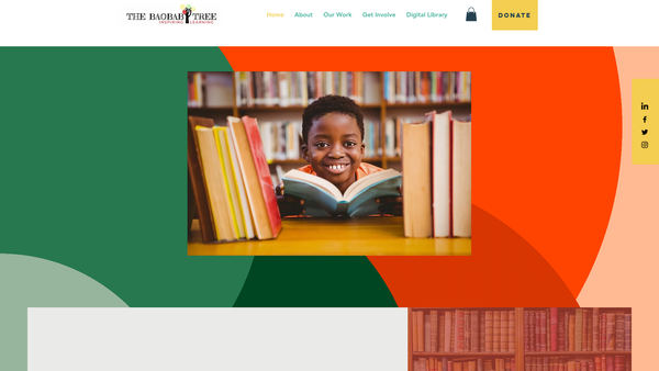 Screenshot of the The Baobab Tree website