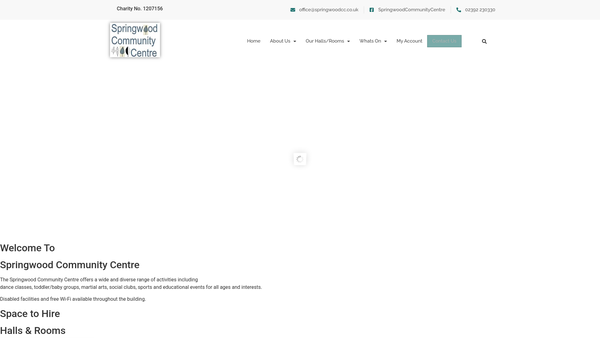 Screenshot of the Springwood Community Foundation website