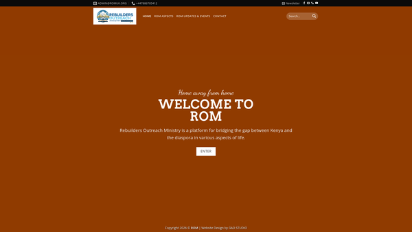 Screenshot of the Rebuilders Outreach Ministry website
