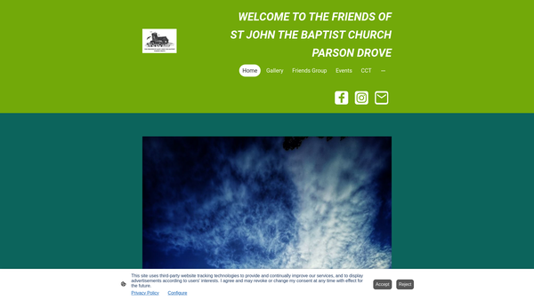 Screenshot of the The Friends Of St John, Parson Drove website