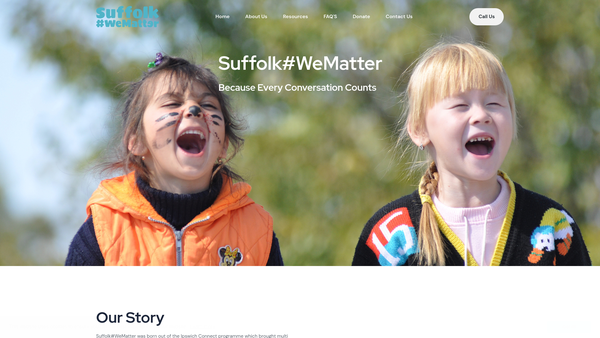 Screenshot of the Suffolk # 'We Matter' website