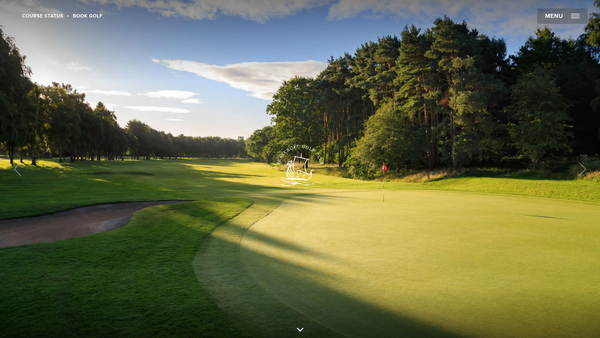Screenshot of the Scarcroft Golf Club website