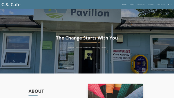 Screenshot of the C.s.cafe website