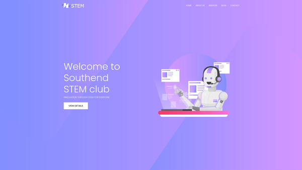 Screenshot of the Southend Essex Stem Club website